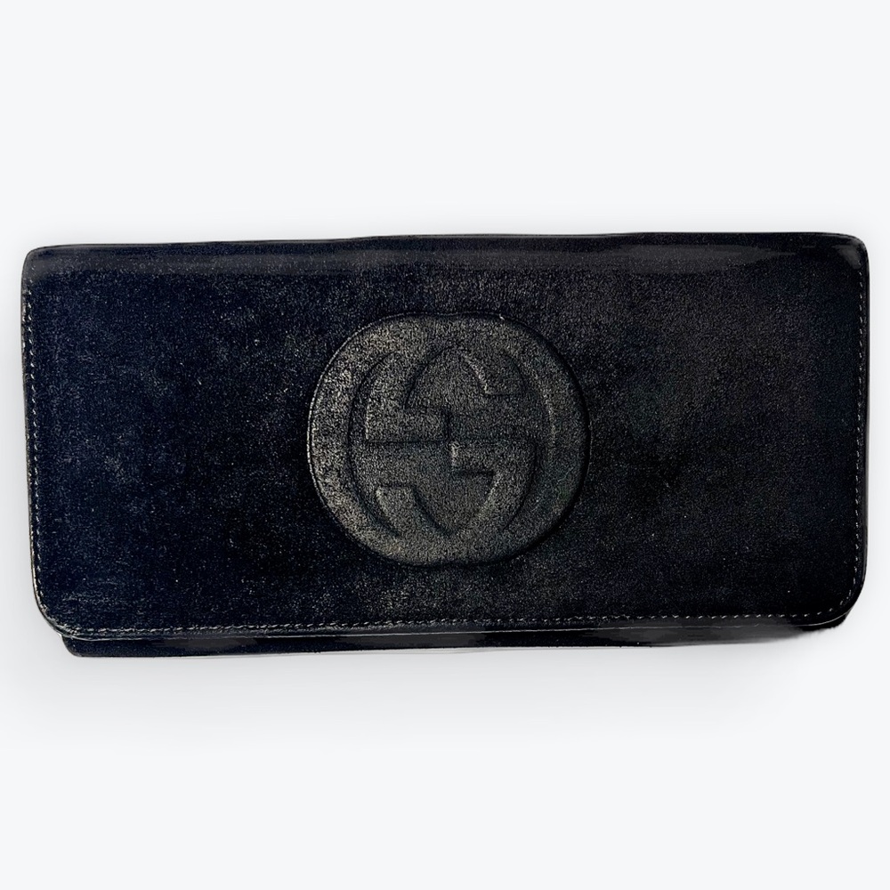 GUCCI Soho Long Suede Wallet